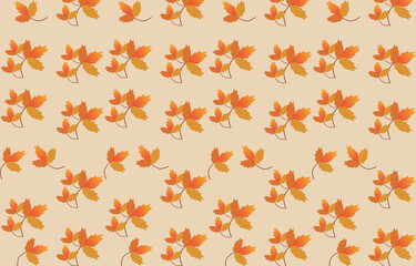 
fabric pattern design Autumn leaves concept Japan's yellow flowers, light reddish orange, woven pattern style. for home decoration, clothes.