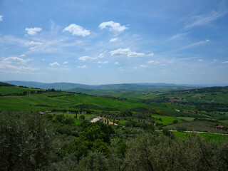 Fototapeta na wymiar Views of beautiful Tuscany in Italy.