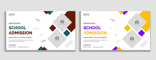 School admission thumbnail and web banner template