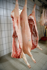 Fleisch Schwein Schweinehälfte Bauernhof