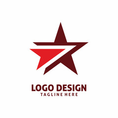 red star arrow logo design