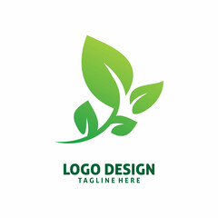 Fototapeta premium green nature leaf plant logo design