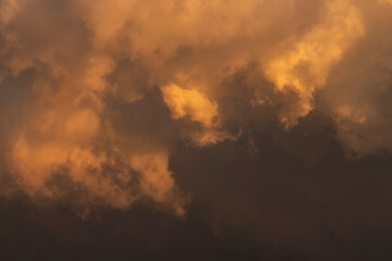 Beautiful sunset sky with amazing clouds.