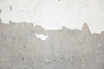Empty grey cement wall with old stucco texture abstract background, copy space