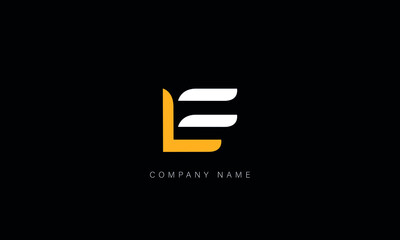 EL, LE Abstract Letters Logo Monogram - obrazy, fototapety, plakaty