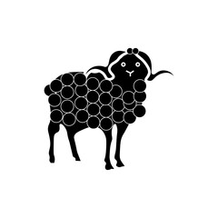 Baran horned kurban bayram sign eps ten