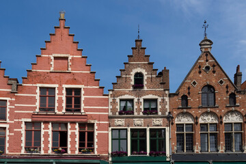 Fototapeta na wymiar Walking through the streets of Bruges (Belgium)