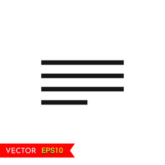 Justify left Alignment transparent background icon animation