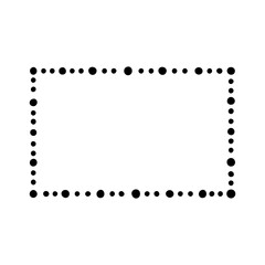 Hand drawn frame doodle. Rectangular Borders in sketch style. Vector illustration isolated on white background.