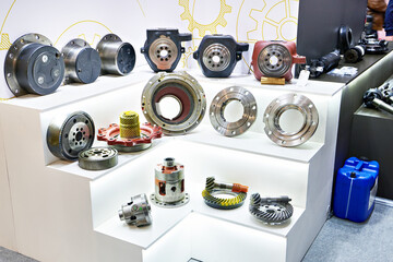 Metal brake discs and drums for cars in store
