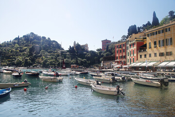 The panorama of seaside in Portofino, Italy	