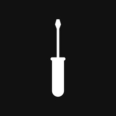 Screwdriver icon on grey background