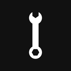 Wrench icon on grey background