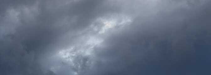 Storm clouds in the sky, rainy weather.