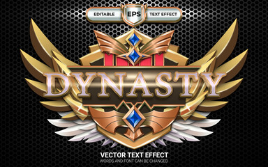 Dynasty Game Badge with Editable Text Effect
