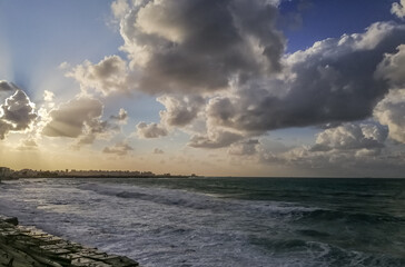 clouds over the sea 