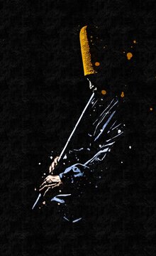 Digital watercolor illustration of whirling dervishes or semazen