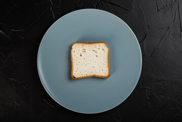Piece of toast bread on a plate