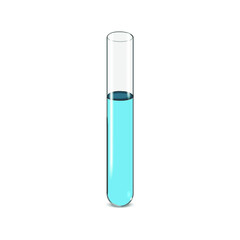 Test tube isolated on a white background. 3d rendering