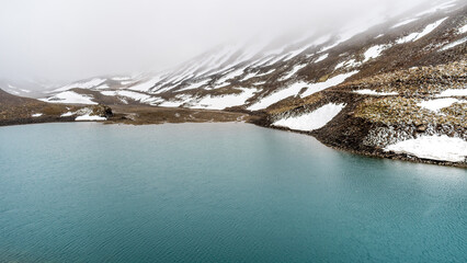 Baralachala Pass - Suraj Tal lake also called Tso Kamtsi or Surya Tal near to Baralachala pass on...