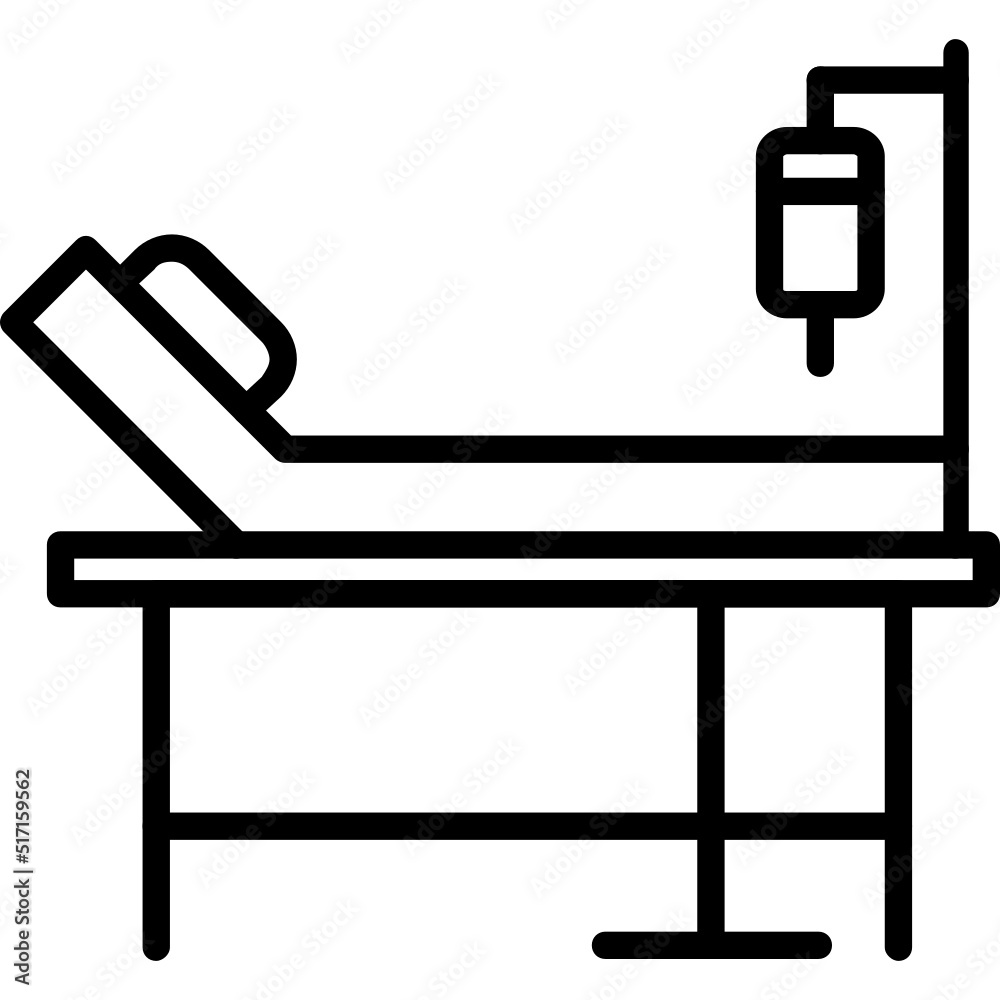 Sticker Stretcher Medical Equipment Icon