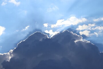 Clouds with sun rays