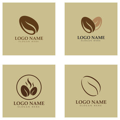 coffee bean logo including coffee farm coffee shop with modern concept
