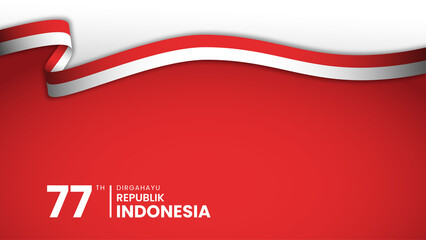 17 Agustus 77 th Indonesian Independence Day Background Empty Space