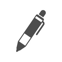 Modern retractable pen glyph icon
