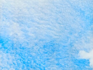 blue sky  Bright colors on a sunny day with white clouds, beautiful sky.