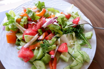 salad with vegetables