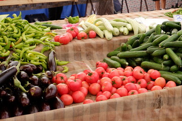 vegetables at the market