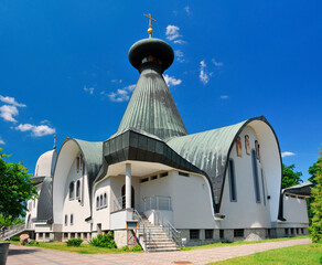 Orthodox Holy Trinity's Church in Hajnowka, town in Podlaskie Voivodeship, Poland. It is one of the...