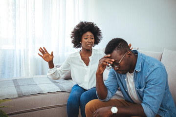 Frustrated couple arguing and having marriage problems. Couples who are fighting Disappointed in...