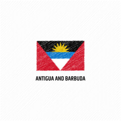 Antigua and Barbuda grunge flag vector illustration