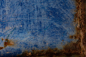 Rusty side of an agricultural trailer