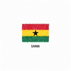 Ghana grunge flag vector illustration