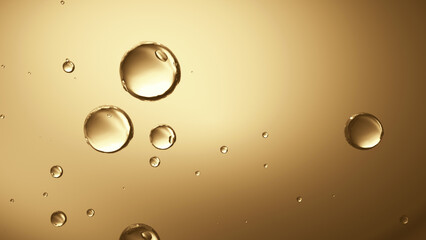 Water bubbles in yellow background