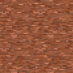 Square design template of regular red bricks wall