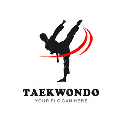 taekwondo player logo