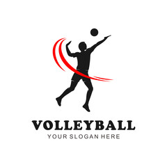 vollyball player logo