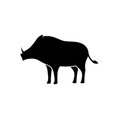 wild boar silhouette logo