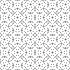 black and white seamless pattern with flowers