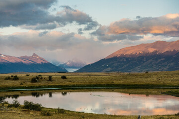 pampa cerca del Lago Roca, El Calafate ,Parque Nacional Los Glaciares republica...