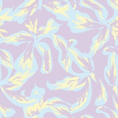 Floral Brush strokes Seamless Pattern Design