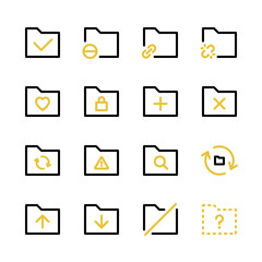 ソフトウェア・システムのフォルダー 色々なUIアイコンセット