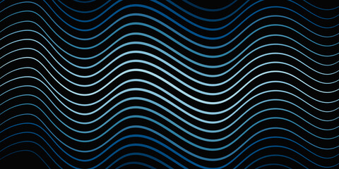 Modern halftone blue and cyan wave line horizontal abstract background with space for text. Geometric design with gradient of curves and colors. Flow line digital technology, smooth particle wave