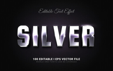 silver text effect