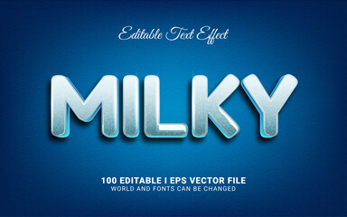 milky text effect