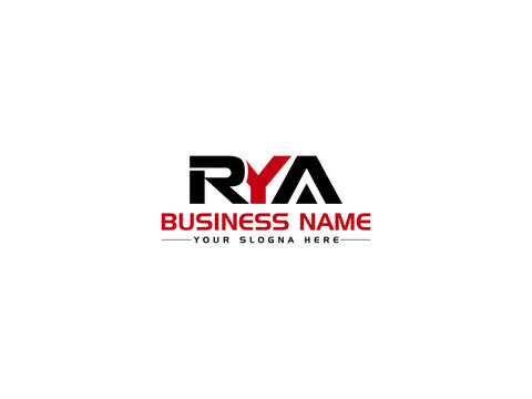 Modern RYA Logo Letter Vector, Colorful RY r y a Logo Icon With Creative New Three Letter Business Logo Design